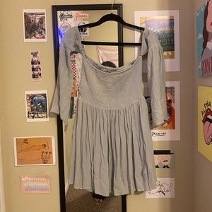 size large off shoulder mint dress from TOBI